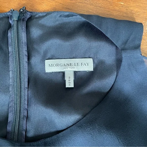 Morgane Le Fay Navy Silk Caelia Dress - Picture 8 of 10